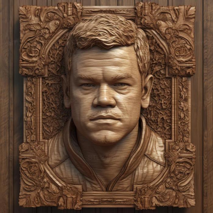 Famous (Matt Damon 1, 3DFMS_7548) 3D models for cnc